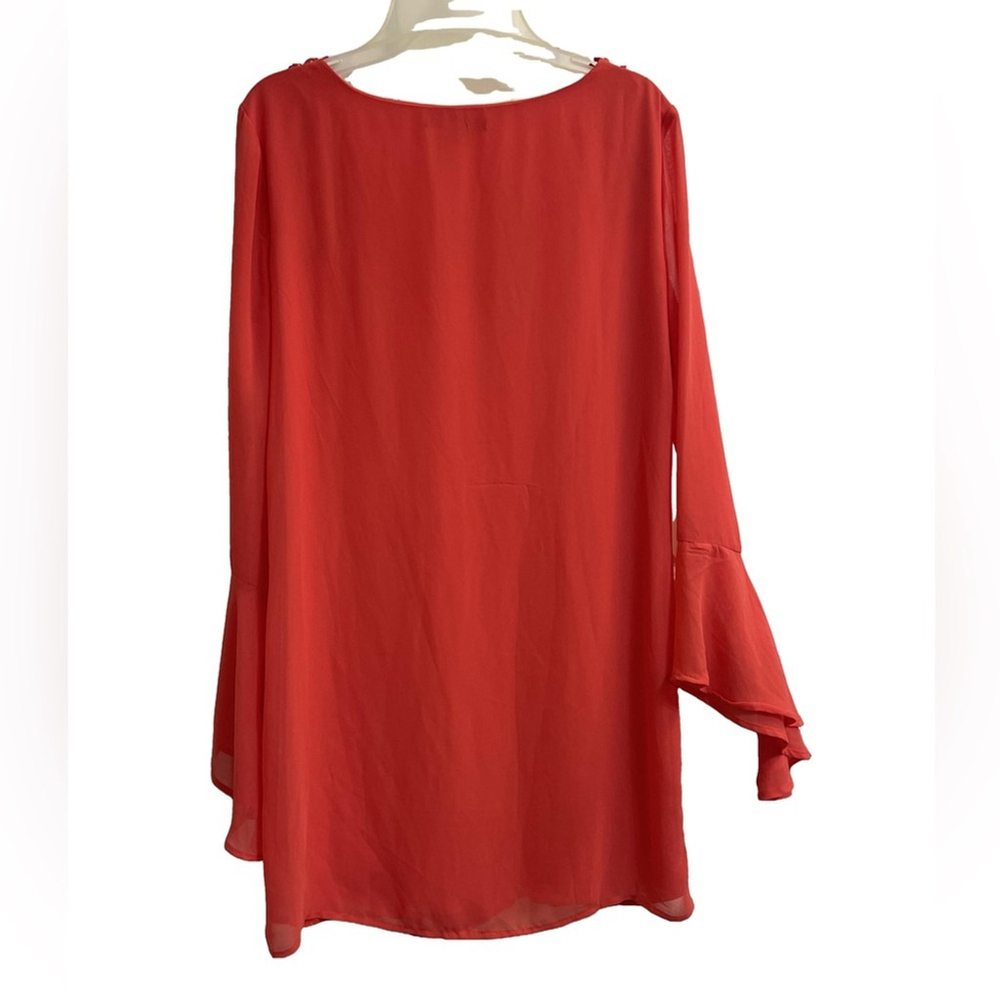 NWT City Triangles Coral Crochet Detail Bell Sleeve Dress - Size Women’s Small - Picture 3 of 8